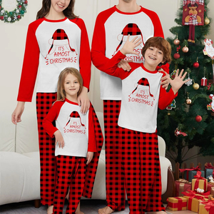 Conjunto de Pijama Térmico Personalizado para Mulheres, Dropshipping, Malha Tricotada, Roupa de Dormir de Natal para Casais e Família - Product Image 1