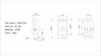 Clip de tableau de bord en forme de U pour pièces de carrosserie automobile, attache en plastique POM pour calandre centrale et tableau de bord de voiture
