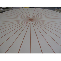Nouvelle conception de table de salon ronde polie, table à manger moderne en Corian, surface solide