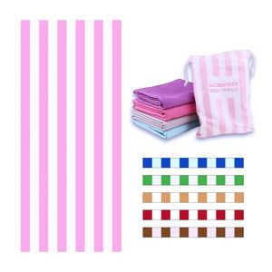 Custom Microfiber <b>Beach</b> <b>Towel</b> Printed Sports Pattern with Colorful <b>Stripes</b> Sand-Free Option - Product Image 4