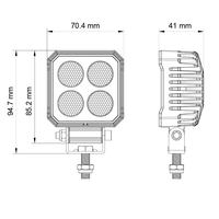 Phare de travail LED carré haute luminosité de 3 pouces pour véhicules tout-terrain Jeep, 4x4 et camions