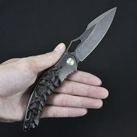 Handgemaakte DIY OEM Wootz staal vouwmes, draagbaar EDC zakmes voor kamperen, vissen, fruit snijden en buitengebruik