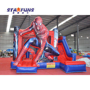 Trung Quốc nhà máy Spider-Man <span class=keywords><strong>Inflatable</strong></span> nhà trả lại trẻ em sân sau Spider người đàn ông lâu đài bouncy với Slide <span class=keywords><strong>Spiderman</strong></span> nhảy lâu đài - Product Image 2