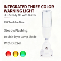 Feu de signalisation tricolore intégré avec alarme sonore, lampe indicatrice de signalisation pour machine CNC à lumière constante, 12V/24V