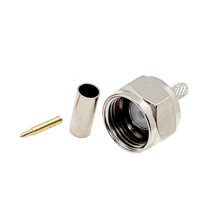 Conector Coaxial RF Macho Tipo F de Cobre QQX F-J-1.5, 75 Ohmios, Chapado en Oro y Níquel, para Cable RG174 RG179 RG316 de TV