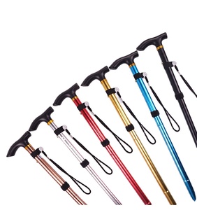 Muletas de expansión plegables para ancianos con dos asas Bastón de escalada al aire libre - Product Image 1