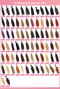 Extensions de <span class=keywords><strong>cheveux</strong></span> humains 100% naturels, texture Remy vierge, couleur naturelle, en vrac, ondulés et mouillés, sans trame, pour tressage, style bohème et usage quotidien - Product Image 2
