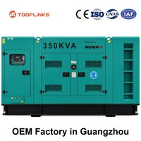 Groupe électrogène silencieux 350 kVA de Guangzhou avec moteur Weichai WP10D320E200, 280 kW, 300 kW en veille, alternateur Leroy Somer