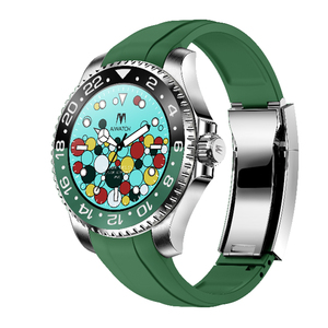 Montre connectée Definite M11 avec écran AMOLED de 1,19 pouces, batterie de 260 mAh, appels Bluetooth, rappel SMS, surveillance du sommeil pour iOS et Android, couleur verte - Product Image 3