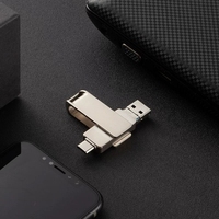 Pendrives de Metal Giratorios de 8GB-2TB Interfaz de Tipo C Disco Flash Pen Drive Memoria Usb Custom Cle Usb Flash Drives