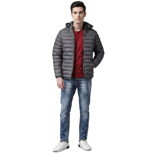 <b>Bubble</b> <b>Coat</b> Warm Comfortable Canvas Stand Collar Front Logo Puffer Jacket High Quality OEM Service Latest Fashion Style Men's - Product Image 1