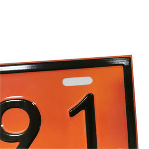 30cm X 12 cm veicolo per il trasporto di merci pericolose arancione rettangolare segno regolatore in acciaio inox arancione segno rettangolo - Product Image 3