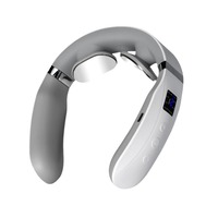 Appareil de massage cervical électrique EMS à haute fréquence par vibration et pétrissage, soulage la fatigue, avec chauffage par impulsions USB