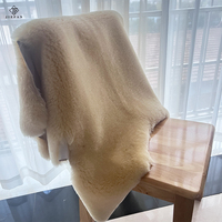 Piel de Oveja de Lana Larga de Alta Calidad, Piel Animal Premium para Decoración de Sala de Estar, Lana de Alta Densidad Jiefan SFM-1618 9 Square