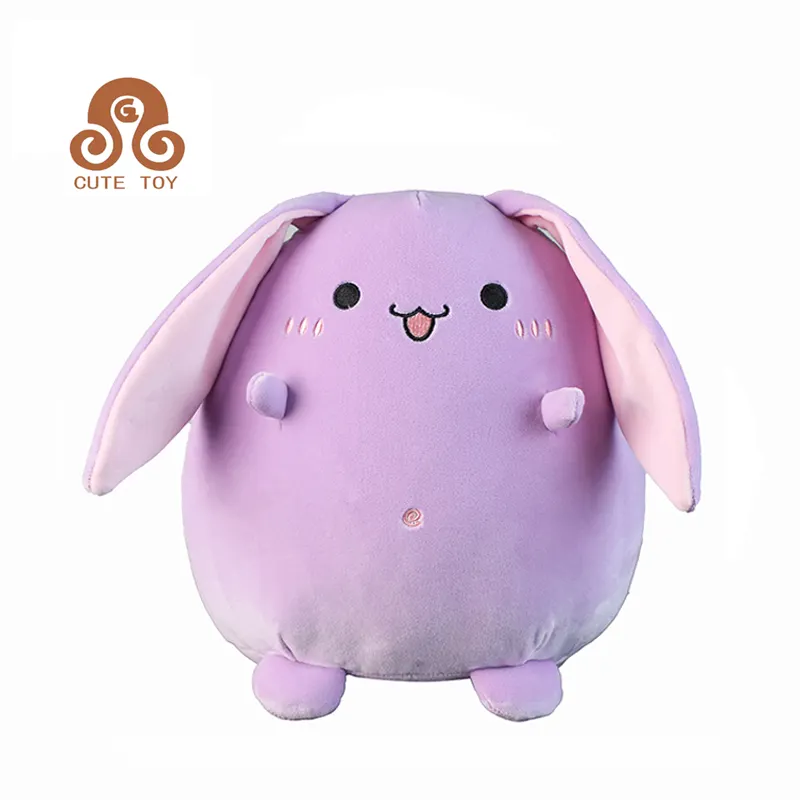 Factory New 10in Plush Stuffed Animal Purple Rabbit Plush Toy Hugging Pillow Sleeping Squishy Cushion Soft Plush Pillow