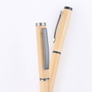 Promotional <b>Gift</b> Wooden Bamboo Ball Ballpoint Pen With Personalized Custom Logo Writing for School Girls Fashion Wholesale China - Product Image 4