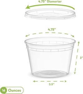 กล่องพลาสติกใส่อาหารทรงกลมแบบกันรั่วสำหรับส่งซุป ขนาด 32 24 18 16 12 8 ออนซ์ สำหรับไมโครเวฟ ราคาส่งถูก - Product Image 3