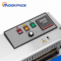 Machine à sceller FR-900-SS MOONPACK Machine à sceller les sachets en film plastique pour snacks en acier inoxydable Machine à sceller les sachets chauffants en continu