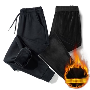 Pantalon de sport décontracté pour <span class=keywords><strong>homme</strong></span>, taille haute, imperméable, doublé polaire, grande taille, automne - Product Image 1