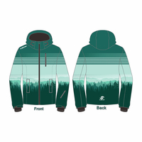 Sweat à capuche zippé à sublimation avec logo personnalisé Sweats à capuche unis à fermeture éclair Sweat à capuche vierge Veste de moto à quantité minimale de commande bas légère à sublimation