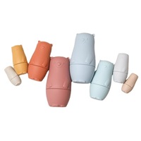 Ensemble de poupées gigognes russes en silicone, jouet à empiler à 4 niveaux, décoration d'intérieur