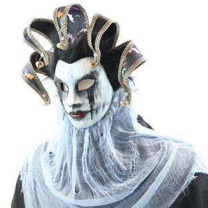 Máscara de Payaso Bufón de Terror Velado para Fiestas de Disfraces de Halloween, Eventos de Disfraces, Decoración de Disfraces de Cosplay - Product Image 5