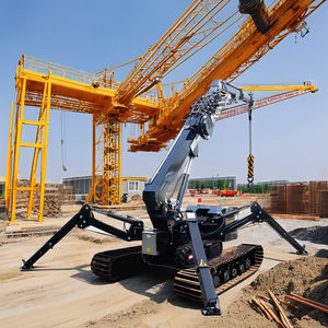 플라이 지브 전기 너클 붐이있는 모바일 8 톤 스파이더 크레인 미니 크롤러 크레인 리프팅 16m - Product Image 4
