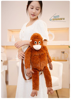 En gros, jouets en peluche singe gorille pas chers, figurines de singe, animaux en peluche, petites poupées singe en peluche, sacs à dos