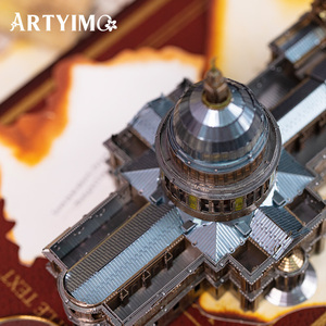 ARTYIMO Cathédrale de Saint-<span class=keywords><strong>Paul</strong></span>, Puzzle 3D en métal, Modèle architectural, Kit d'assemblage de blocs de construction, Journée de <span class=keywords><strong>la</strong></span> Terre, Noël, Vente en gros - Product Image 6