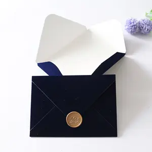 Wholesale Cheap Price Multi Color Envelops Velvet Packing Envelope For Wedding Invitation Cards