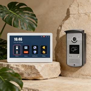 Videoportero WIFI de 7 Pulgadas con Cámara 1080P, Intercomunicador Visual, Cableado Ethernet CAT5E, Visión Nocturna de 0001 Lux - Product Image 1