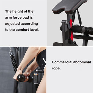 Groothandel Fitnessapparatuur, Multifunctionele Fitnessapparatuur met Vrije Gewichten, <span class=keywords><strong>3</strong></span>-station Home Gym - Product Image 4