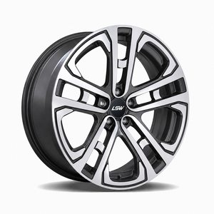 LS8123 5x112 5x120 5x114.3 18‑22 นิ้ว, 6061‑T6 ล้ออะลูมิเนียมฟอร์จสีเทากันเมทัลหน้าเจียรสำหรับรถยนต์ BMW Audi Mercedes - Product Image 1