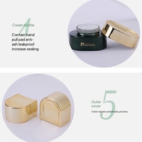 Ensemble de flacons pompe cosmétiques ronds en verre de 40 ml, 100 ml, 120 ml, impression sérigraphique pour emballages personnalisés de soins de la peau (crème, sérum, crème pour le visage)