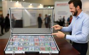 Boîte de présentation portable en aluminium pour salons professionnels - Boîte à effets de <span class=keywords><strong>ombre</strong></span> légère de 16 po x 27 po pour bijoux, épingles, photos et cartes à collectionner - Product Image 6