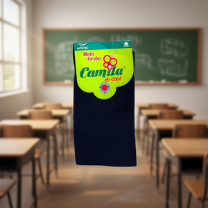 Chaussettes d'école pour enfants Camila, en coton respirant, unisexe, couleur unie, printemps automne, usage décontracté - Product Image 2