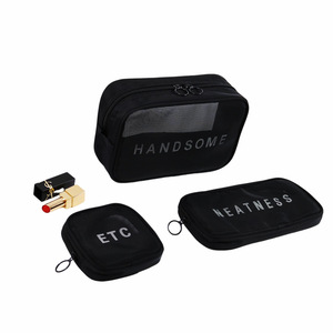 Waterproof Nylon Mesh Cosmetic <strong>Bag</strong> Custom Logo <strong>Small</strong> Large Travel Kits Makeup <strong>Bags</strong> Beauty Case Makeup Pouch <strong>Toiletry</strong> <strong>Bag</strong> - Product Image 2