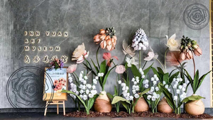 Flores artificiales florales hechas a mano de alta gama de diseñador Senior para accesorios de escenario decoración de boda fotografía - Product Image 6