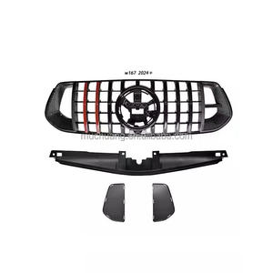 Merce-des Be-nz GLE-Class griglia paraurti anteriore stile AMG GT Sport ABS striscia decorativa in fibra di carbonio W167 x 167 modello colore rosso - Product Image 1