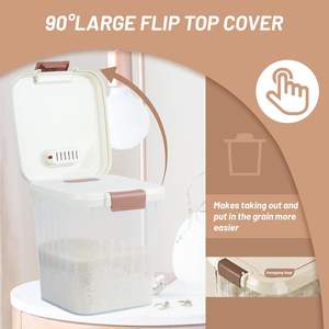 Wholesale Home and Kitchen Products 5/10/15/25kg <b>Rice</b> <b>Storage</b> Box Bucket Moisture Proof Food Grains Containers with Lids - Product Image 5