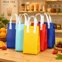 Sac isotherme en PP non tissé coloré, imperméable et réutilisable, avec poignée renforcée, pour la vente en gros