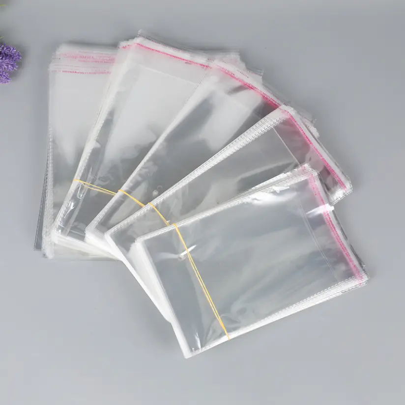 Sacs en plastique Cellophane transparents refermables, auto-adhésifs pour l'emballage de chemises, vêtements et produits avec impression personnalisée