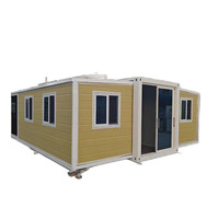 Maison préfabriquée à double aile extensible, station médicale, conteneur mobile, pièce extérieure temporaire pliable, maison préfabriquée d'urgence