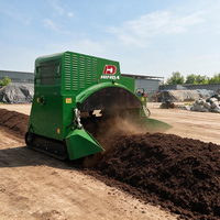 Machine à retourner le compost autopropulsée pour la fermentation d'engrais organiques à partir de fumier d'élevage et de boues