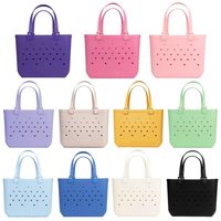 Sac de plage en EVA, sac de piscine imperméable en caoutchouc, grande capacité, résistant, durable, sac de plage d'été, logo personnalisé, vente en gros