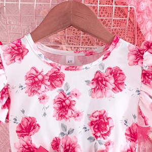 Robes de demoiselles d'honneur pour filles de 4 à 7 ans, vêtements en dentelle d'été, tenue de cérémonie pour mariage, fourniture ODM - Product Image 3