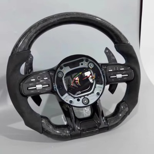 Volante de coche de costura azul de fibra de carbono forjado de alto lujo para <span class=keywords><strong>Mercedes</strong></span> <span class=keywords><strong>Benz</strong></span> W223 C CLASS W204 C63 W212 W218 W207 W172 - Product Image 2