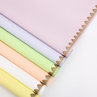 Papier d'emballage pour bouquet de fleurs de qualité supérieure, couleur unie, bord doré, brillant, imperméable, emballage floral, emballage cadeau, fournitures pour fleuristes