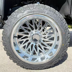 Ruedas Forjadas KYKY Pulidas Nuevas 22x12 24x12 24x14 26x16 28x16 con Tapas Centrales Flotantes 6x5.5/8x6.5/8x165.1/8x170 Ruedas Forjadas para Camionetas - Product Image 3