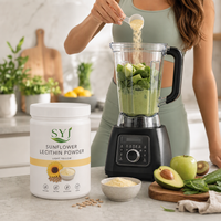 Poudre de lécithine de tournesol 95% phospholipides, émulsifiant naturel de qualité alimentaire pour l'utilisation dans les aliments et les boissons